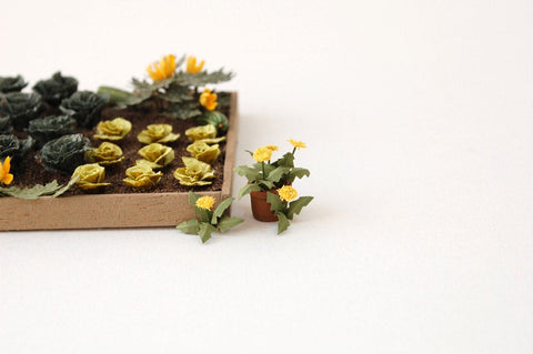1/24th Dandelion Paper Flower Kit for 1/2” scale Dollhouses, Florists and Miniature Gardens
