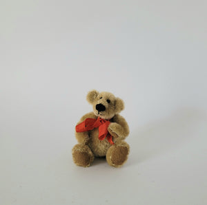 3" Fully Articulated bear with a Red Bow
