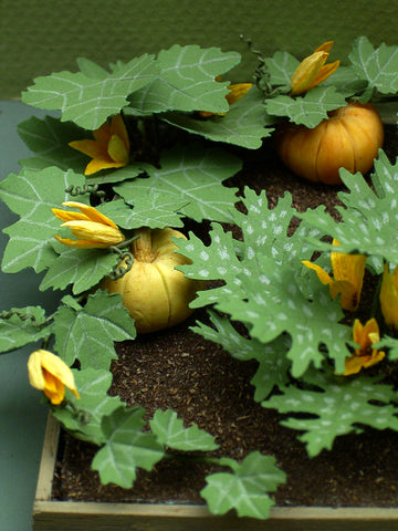 Pumpkin or Squash Paper Flower Kit  for 1/12th scale Dollhouses, Florists and Miniature Gardens