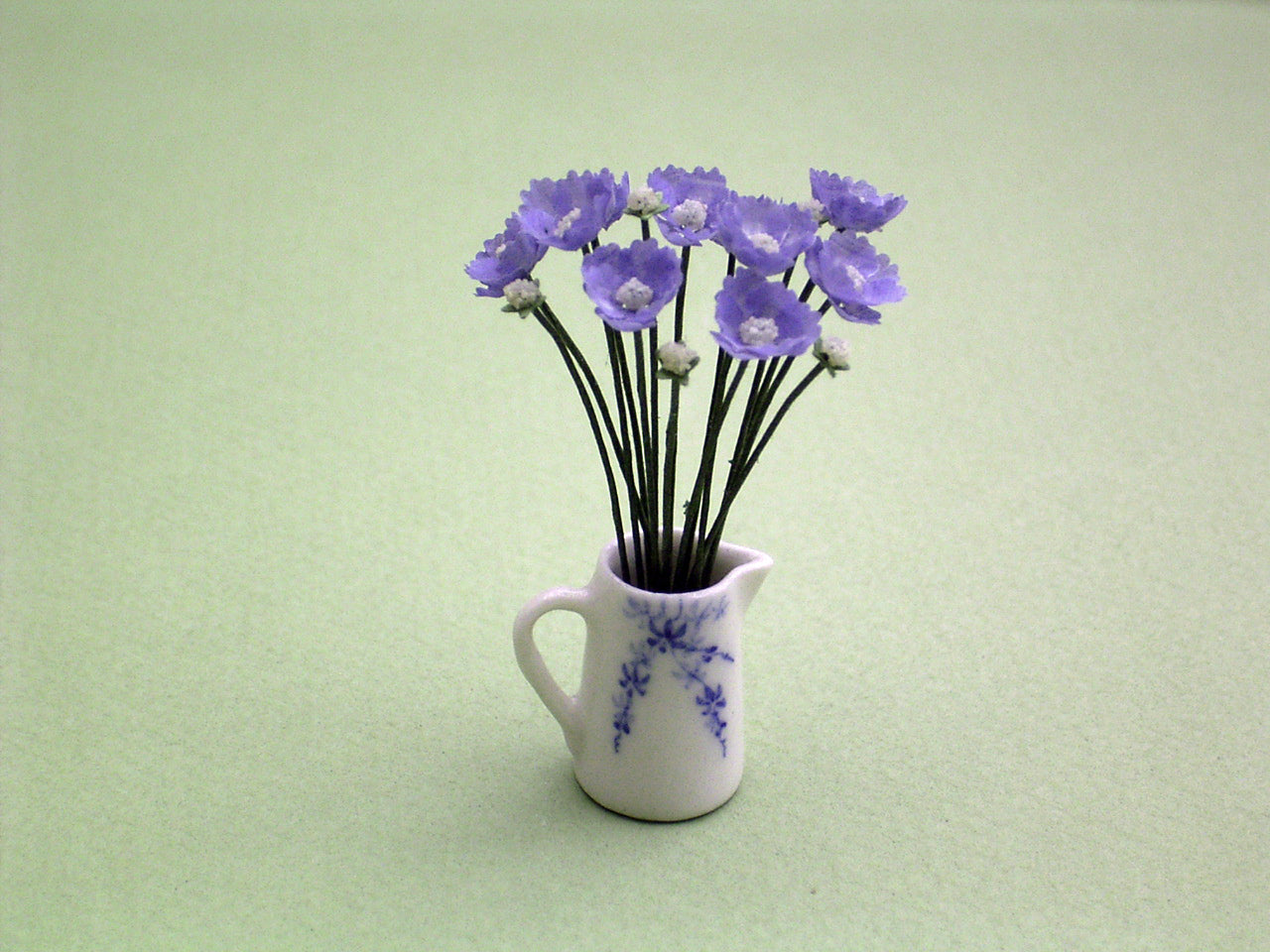 Scabious Flower Kit  for 1/12th scale Dollhouses, Florists and Miniature Gardens