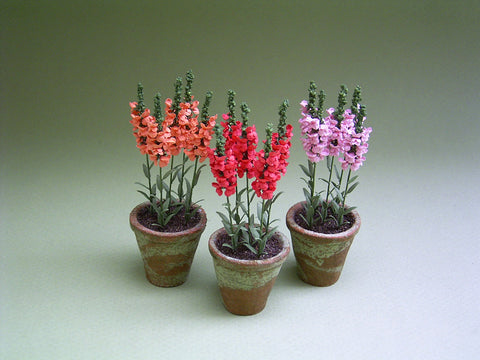 Snapdragon Flower Kit  for 1/12th scale Dollhouses, Florists and Miniature Gardens