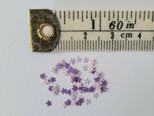 Tiny Punched paper star shapes for 48th scale miniatures. Choose your colours. 3 tonal colour mixes. 180 stars per bag