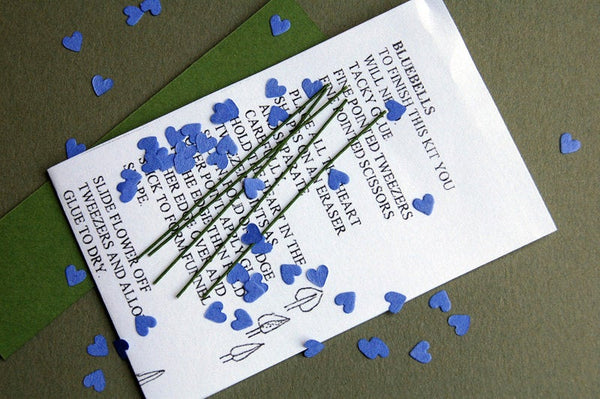 Bluebell Paper Flower kit for 1/12th Dollhouses, Florists and Miniature Gardens