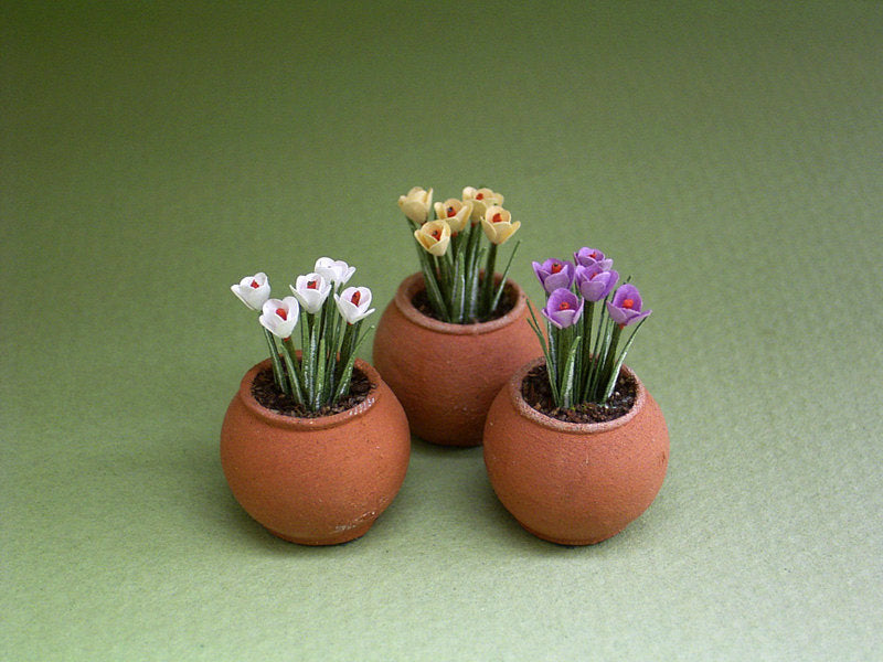 Crocus Paper Flower Kit  for 1/12th scale Dollhouses, Florists and Miniature Gardens