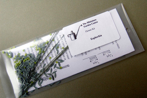 Euphorbia Paper Flower Kit  for 1/12th scale Dollhouses, Florists and Miniature Gardens
