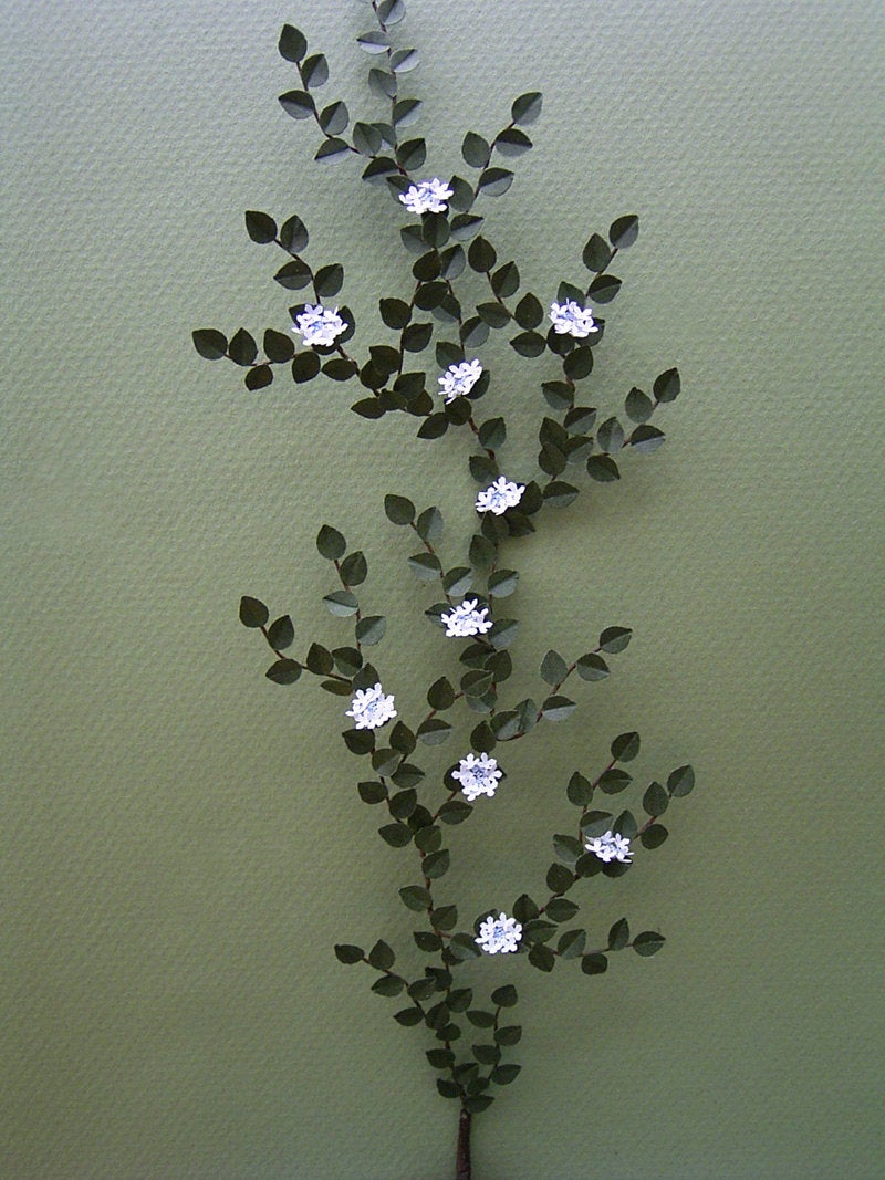 Climbing Hydrangea Paper Flower Kit  for 1/12th scale Dollhouses, Florists and Miniature Gardens