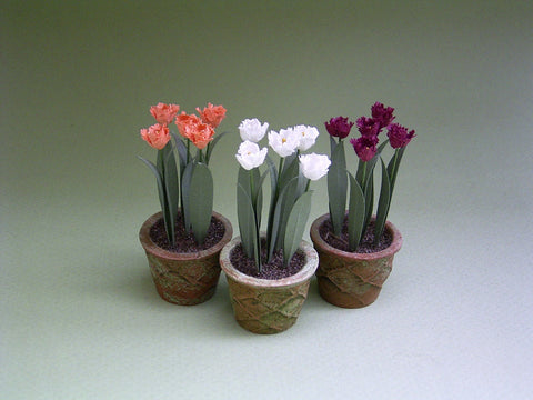 Cyclamen Paper Flower Kit for 1/12th Scale Dollhouses 