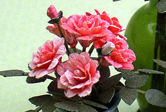 Climbing Rose Paper Flower Kit  for 1/12th scale Dollhouses, Florists and Miniature Gardens