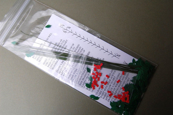 Runner Bean Paper Flower Kit  for 1/12th scale Dollhouses, Florists and Miniature Gardens