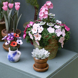 1/24th Anemones Paper Flower Kit for 1/2” scale Dollhouses, Florists and Miniature Gardens