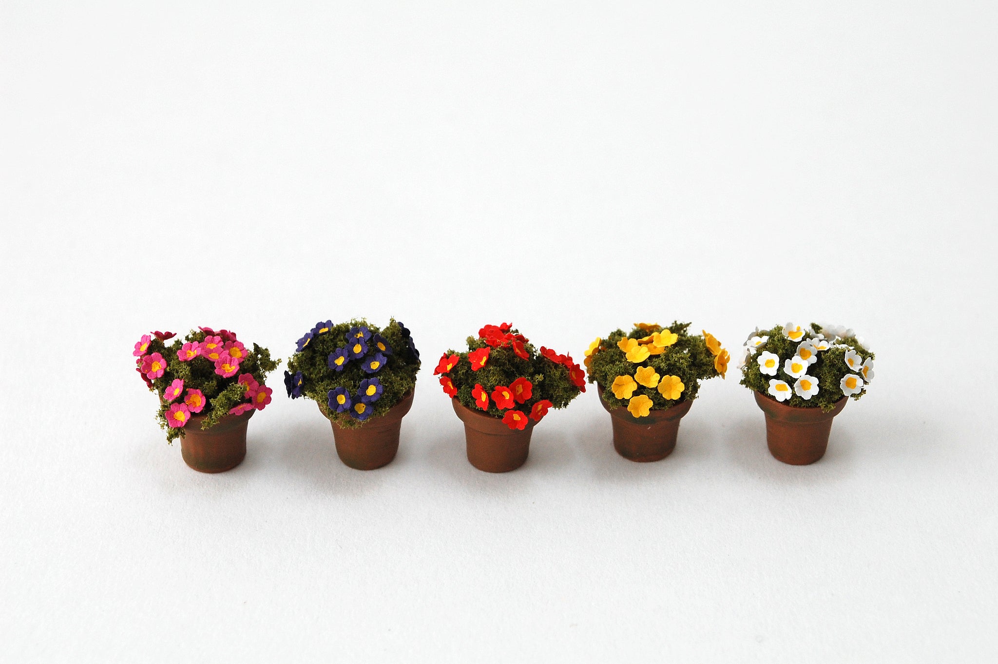1/24th Polyanthus Paper Flower Kit for 1/2” scale Dollhouses, Florists and Miniature Gardens